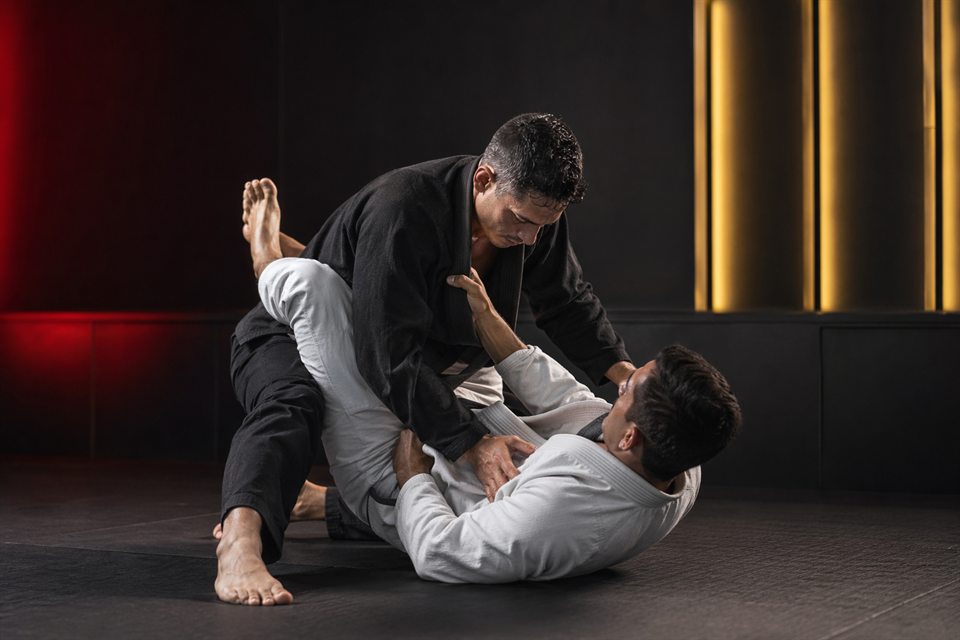 Treino de jiu-jitsu na BAZE Academy